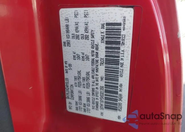 1B7HF16Y5XS321356: 42490629