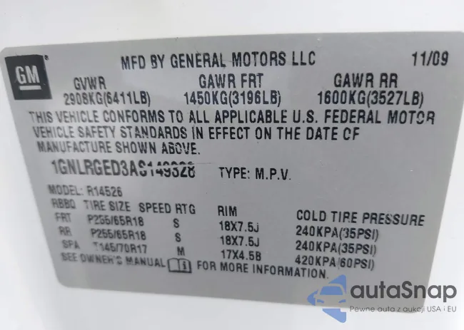 1GNLRGED3AS149328: 42490632