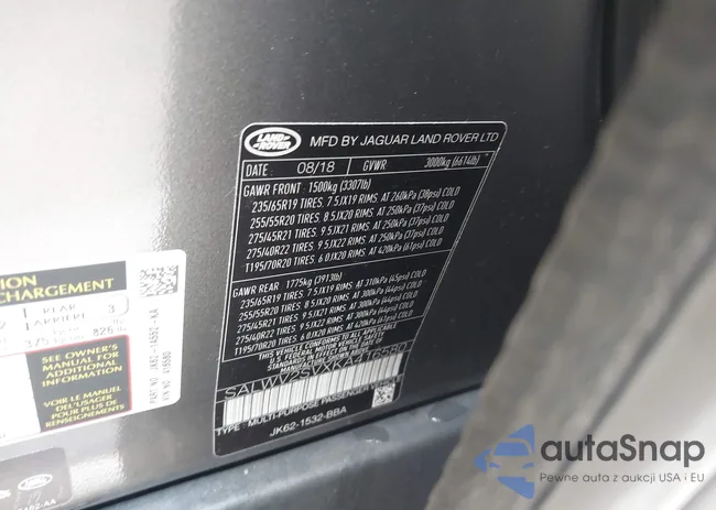 SALWV2SVXKA416580: 42491696