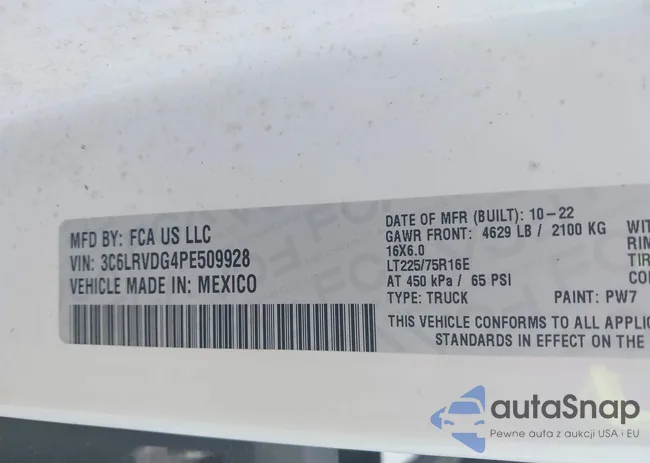 3C6LRVDG4PE509928: 42491764