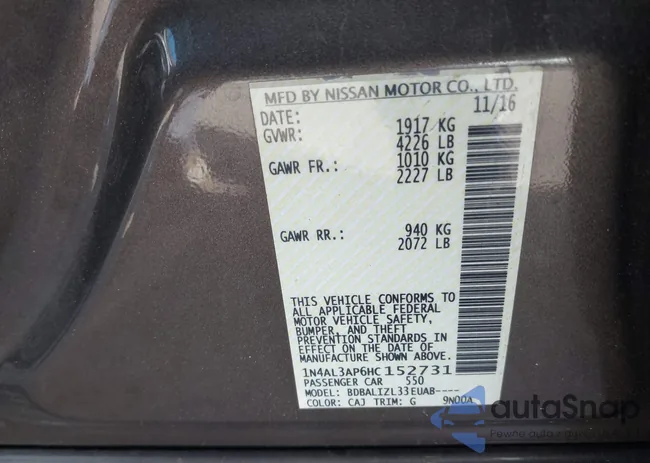 1N4AL3AP6HC152731: 42491886