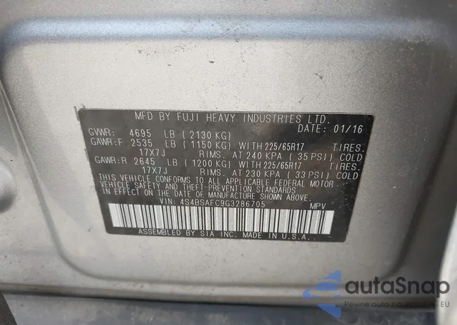 4S4BSAFC9G3286705: 42491958