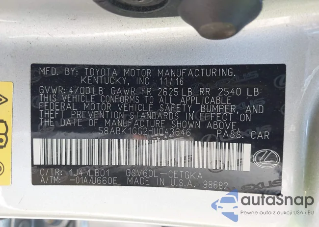 58ABK1GG2HU043646: 42492043