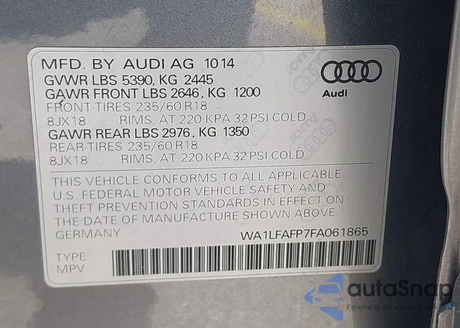 WA1LFAFP7FA061865: 42492055