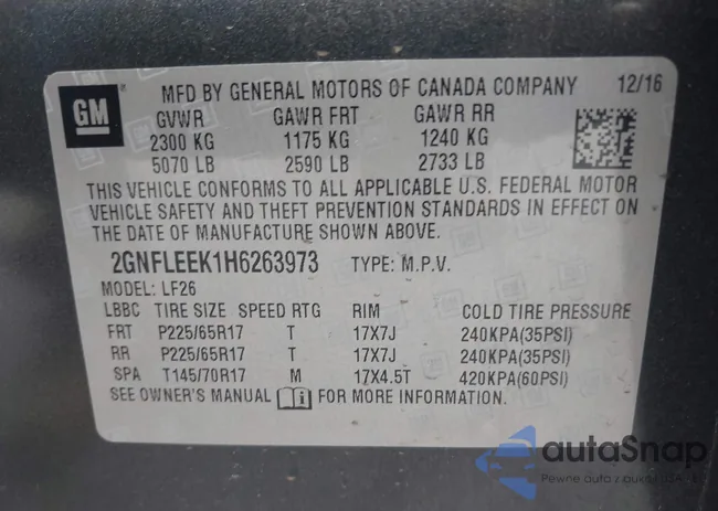 2GNFLEEK1H6263973: 42492237