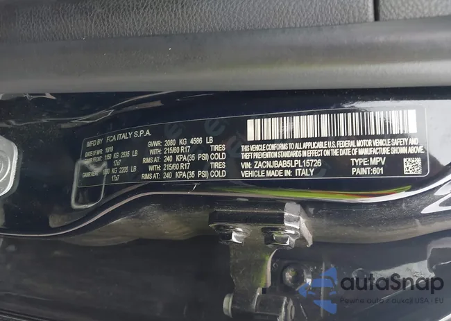 ZACNJBAB5LPL15726: 42491588