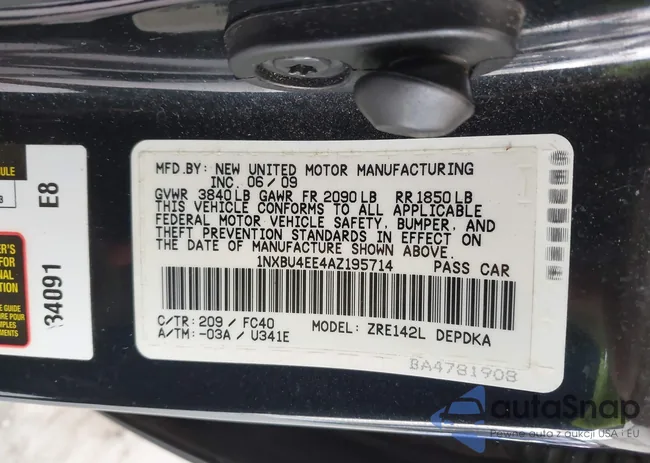 1NXBU4EE4AZ195714: 42492709