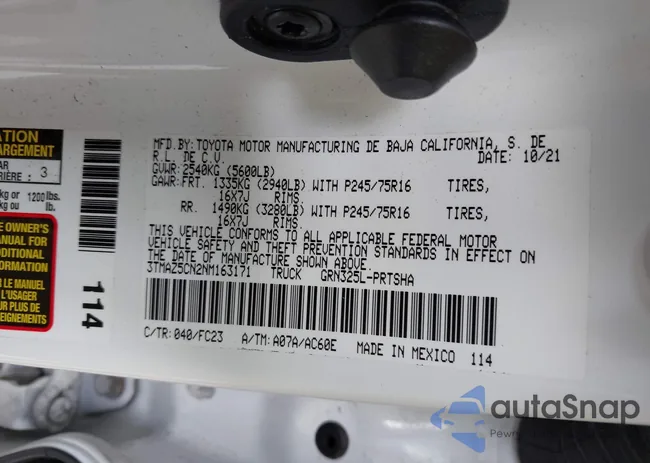 3TMAZ5CN2NM163171: 42492852