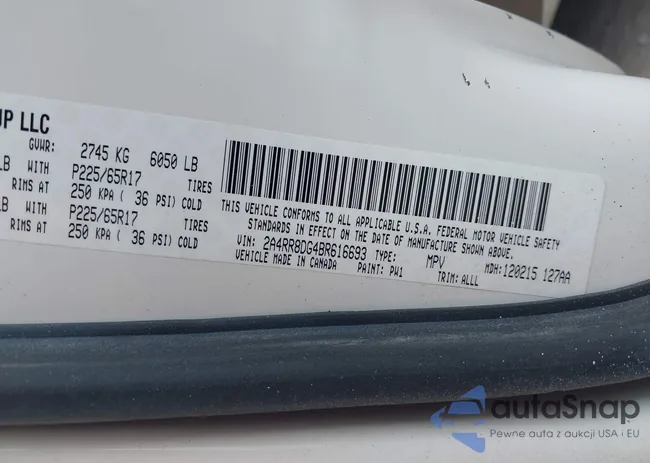 2A4RR8DG4BR616693: 42492944