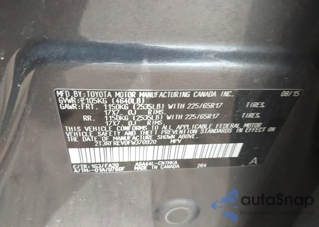 2T3RFREV0FW370920: 42492990