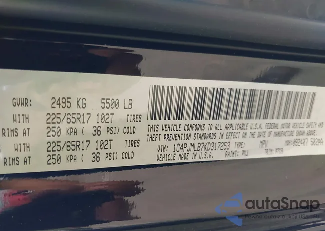 1C4PJMLB7KD317253: 42493024