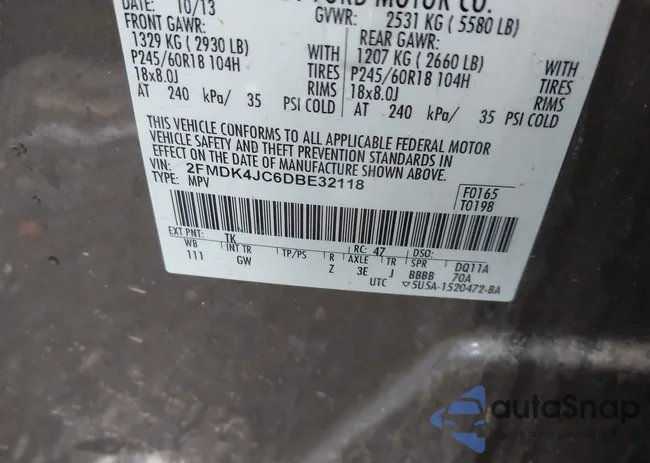 2FMDK4JC6DBE32118: 42493069