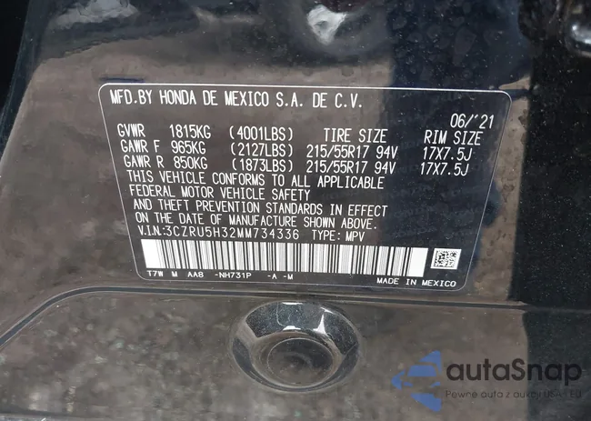 3CZRU5H32MM734336: 42493133