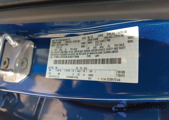 1FMCU0GD4JUD17246: 42492330