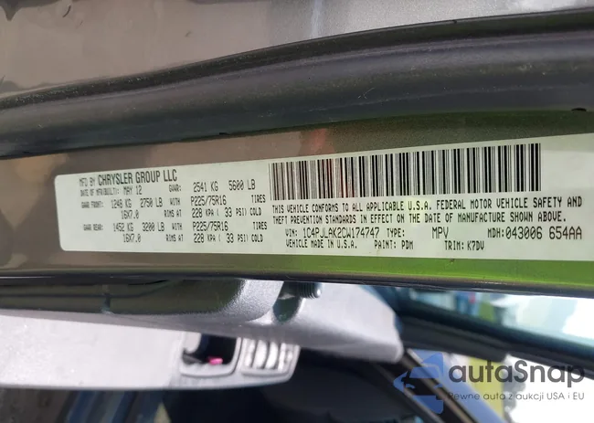 1C4PJLAK2CW174747: 42492460