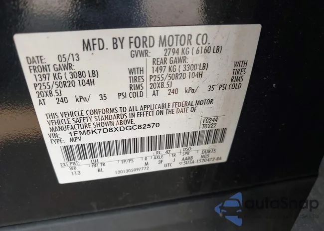 1FM5K7D8XDGT82570: 42492549