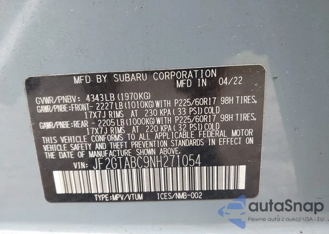 JF2GTABC9NH271054: 42492645