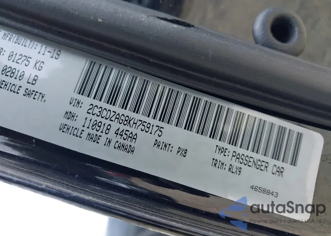 2C3CDZAG8KH759175: 42492647