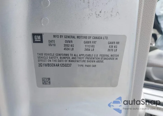 2G1WB5EK4A1250237: 42493709