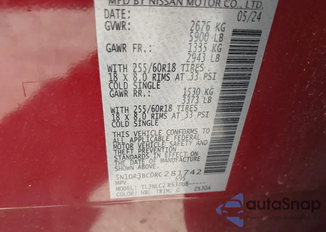 5N1DR3BC0RC281742: 42493713