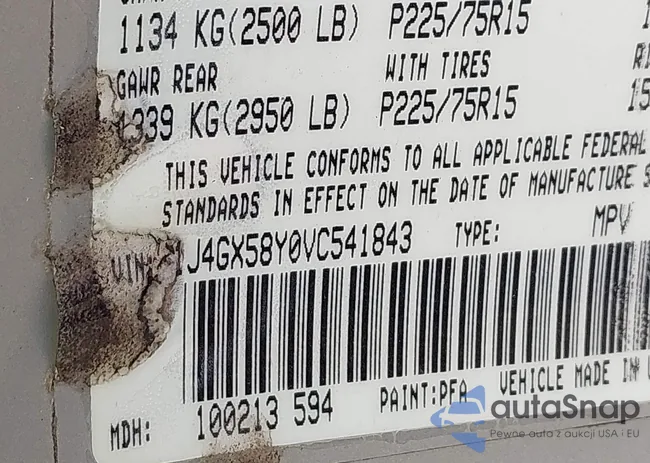 1J4GX58Y0VC541843: 42493739