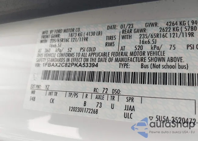 1FBAX2C82PKA53394: 42493748