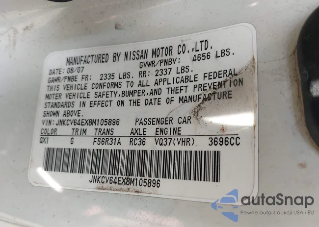 JNKCV64EX8M105896: 42493827