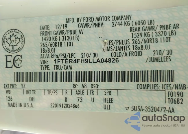 1FTER4FH9LLA04826: 42493874