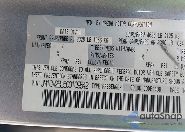 JM1CW2BL5C0109542: 42494218