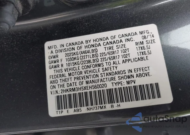 2HKRM3H5XEH560020: 42493490