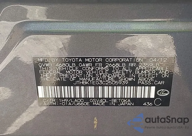 JTHBK1EG3C2505939: 42493529