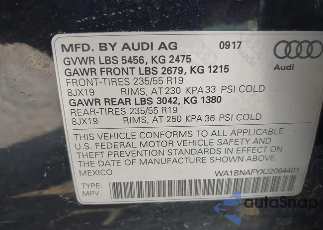 WA1BNAFYXJ2064401: 42493564