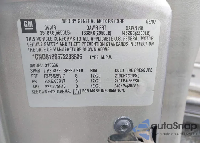 1GNDS13S672293536: 42493571