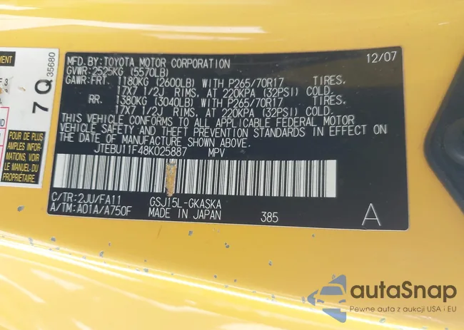 JTEBU11F48K025887: 42493630