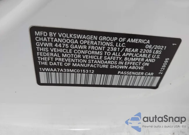 1VWAA7A39MC015312: 42494692