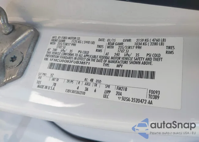 1FMCU0G93FUB38571: 42494932