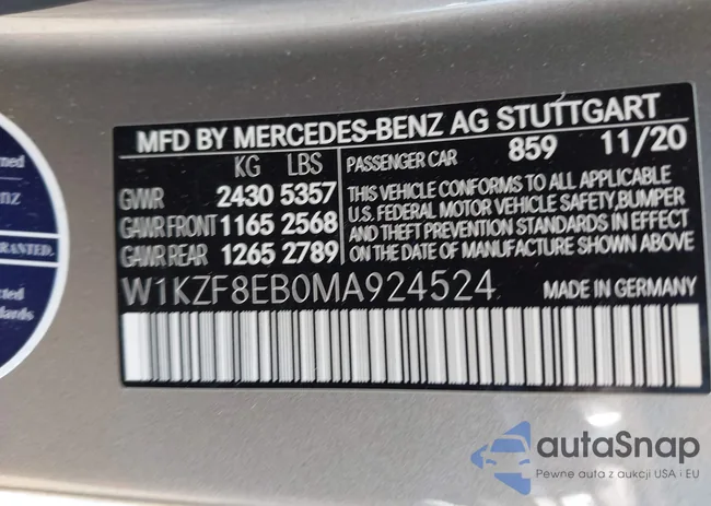 W1KZF8EB0MA924524: 42495264