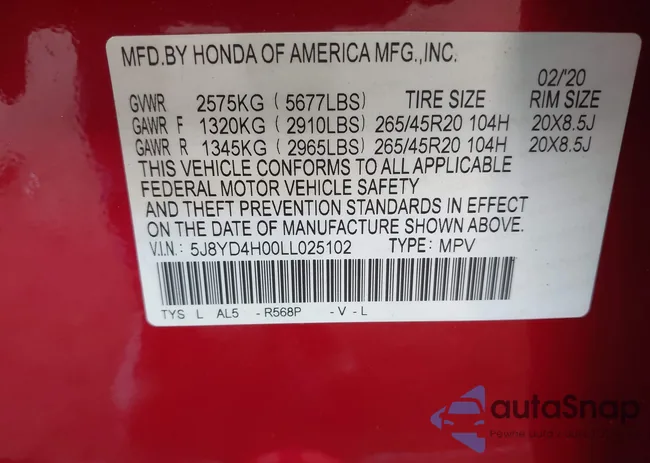 5J8YD4H00LL025102: 42494338