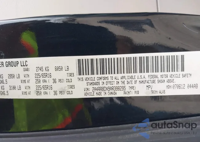 2A4RR8DX9AR398295: 42494355