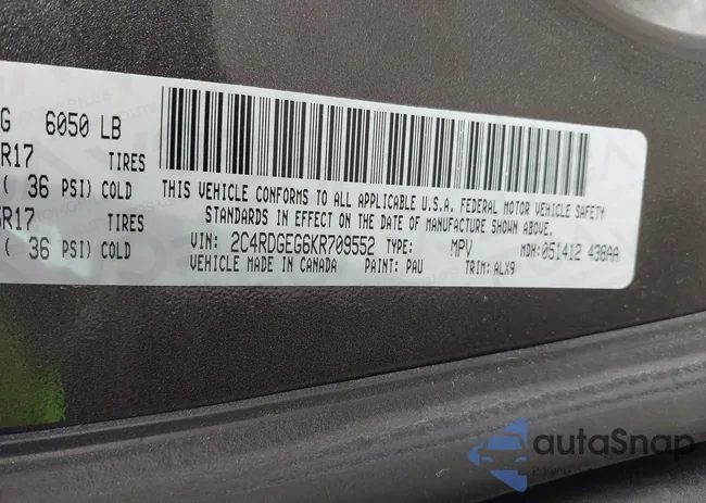 2C4RDGEG6KR709552: 42494510