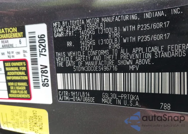 5TDYK3DC0ES496716: 42494549