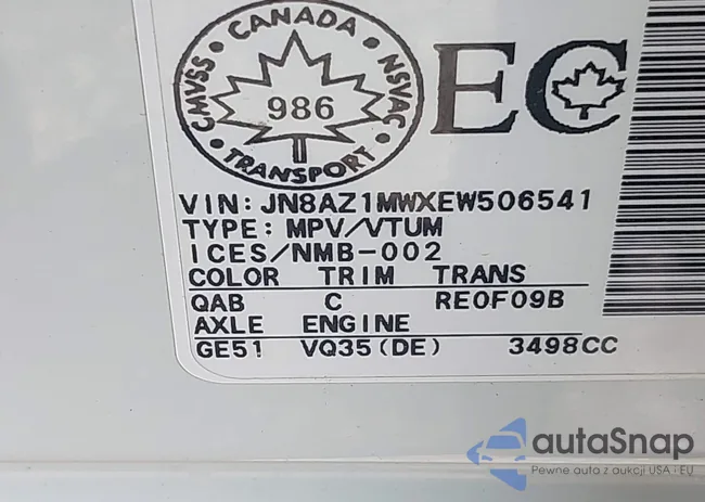 JN8AZ1MWXEW506541: 42495726