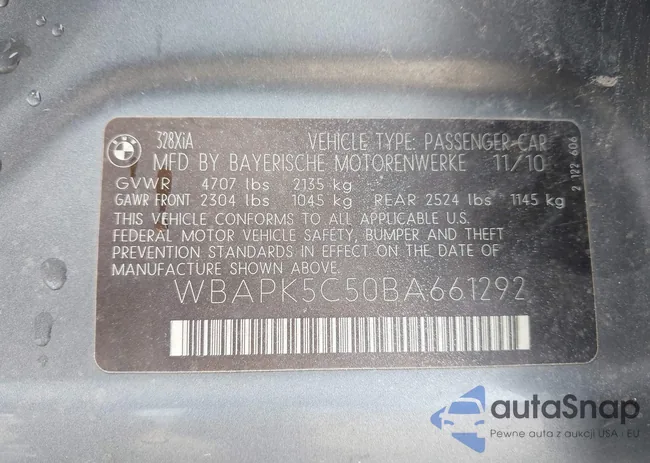 WBAPK5C50BA661292: 42495770