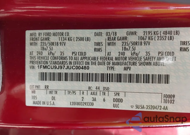 1FMCU9J97JUC00480: 42495804