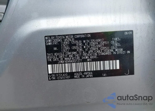 JTMDF4DV8AD021377: 42495824