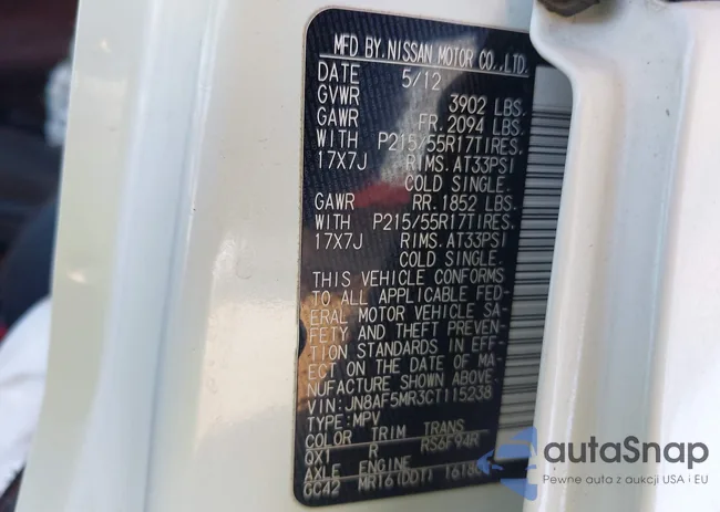 JN8AF5MR3CT115238: 42495840