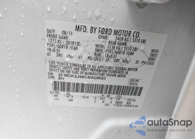 2FMDK3J96CBA09620: 42495888