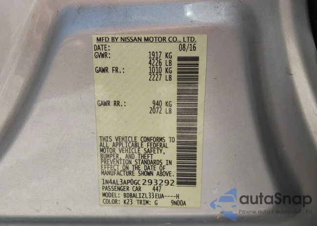 1N4AL3AP0GC293292: 42495985