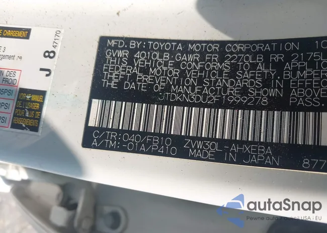 JTDKN3DU2F1999278: 42495988