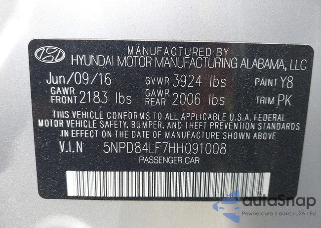 5NPD84LF7HH091008: 42496070